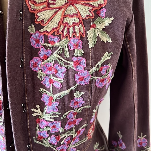 Vintage Embroidered Floral Duster Coat - Picture 14 of 16